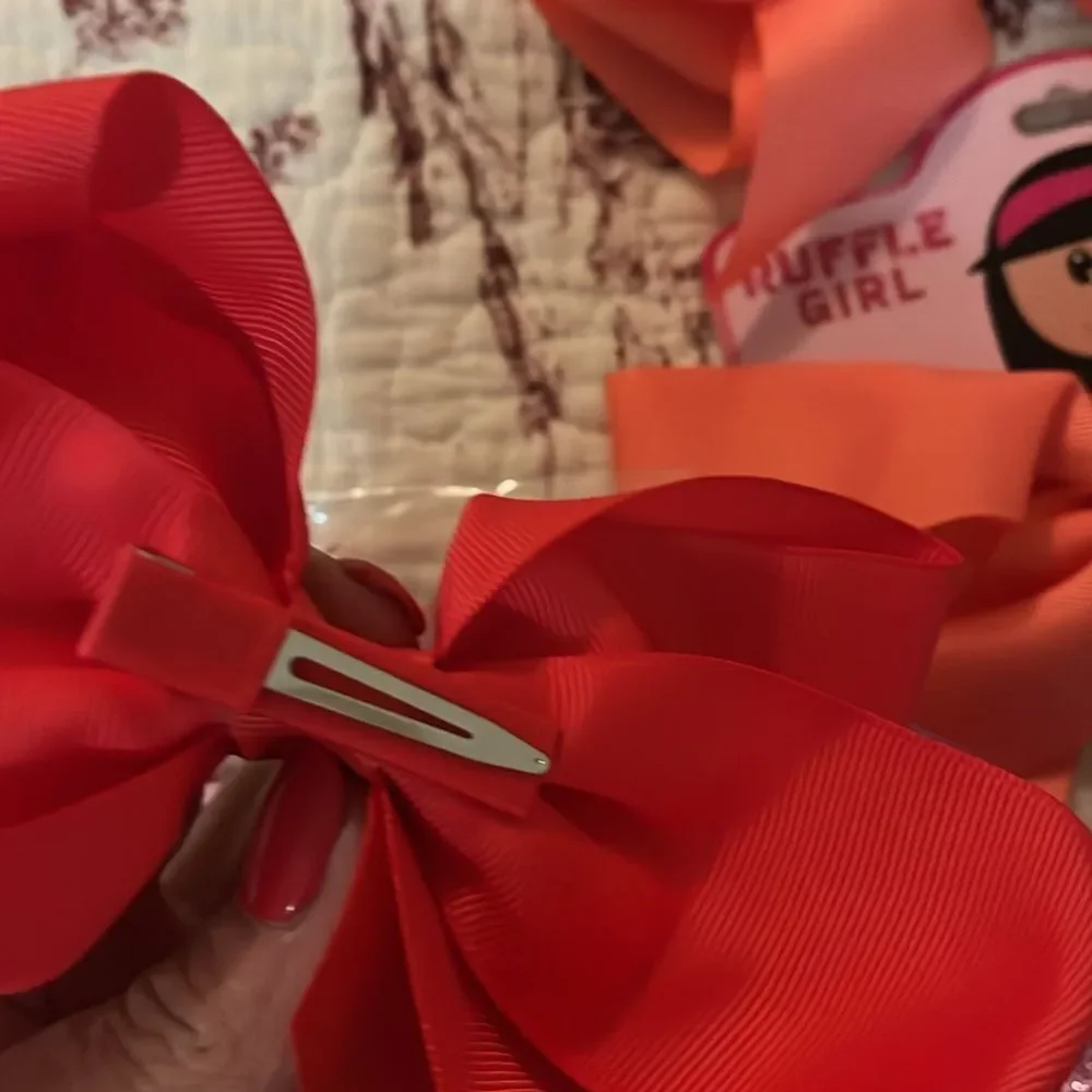 Ruffle girl bows